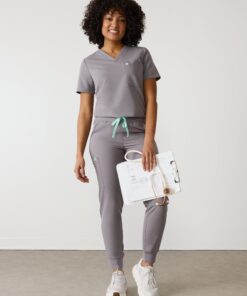 DEMI RE-GARDE™ - ECLIPSE GREY - Jogger Scrub Pants - SILVADUR™