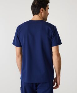 Alternative view of LOGAN RE-GARDE™ - MODERN NAVY - One Pocket Men's Scrub Top - SILVADUR™