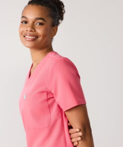Alternative view of GABRIELLE RE-GARDE™ - WARM EMBER - One Pocket Scrub Top - SILVADUR™ - Final Sale