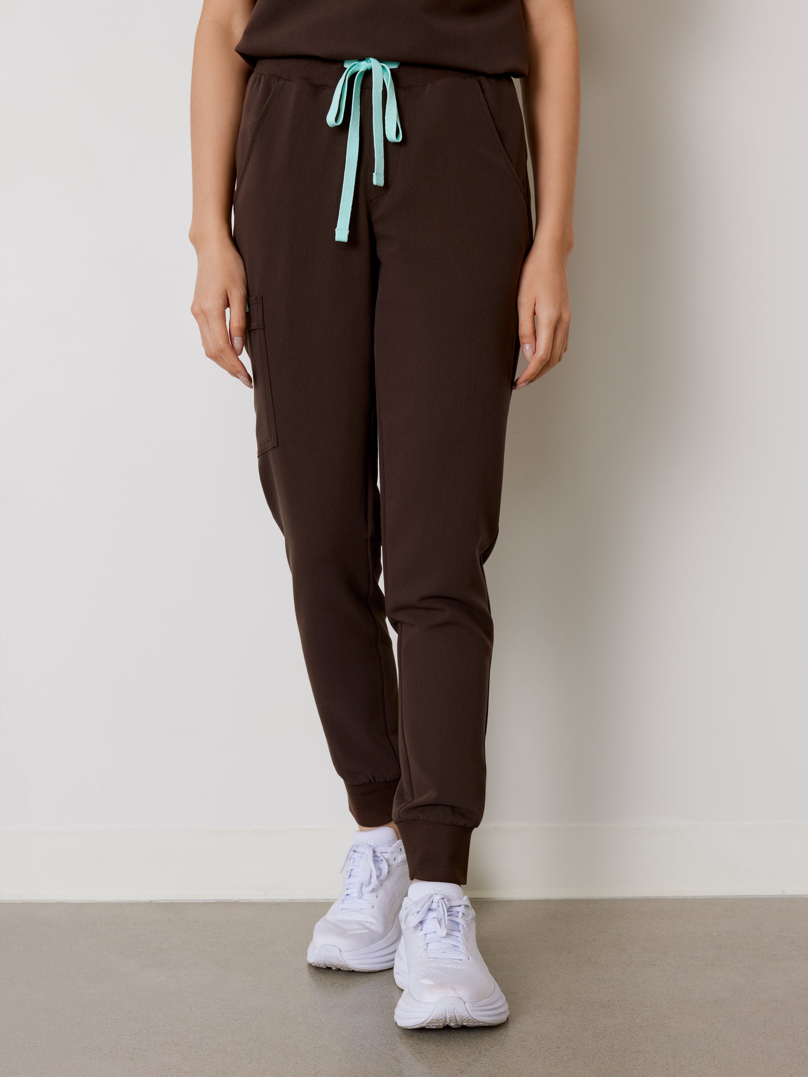 DEMI RE-GARDE™ - CHOCOLATE - Jogger Scrub Pants - SILVADUR™ - Image 3