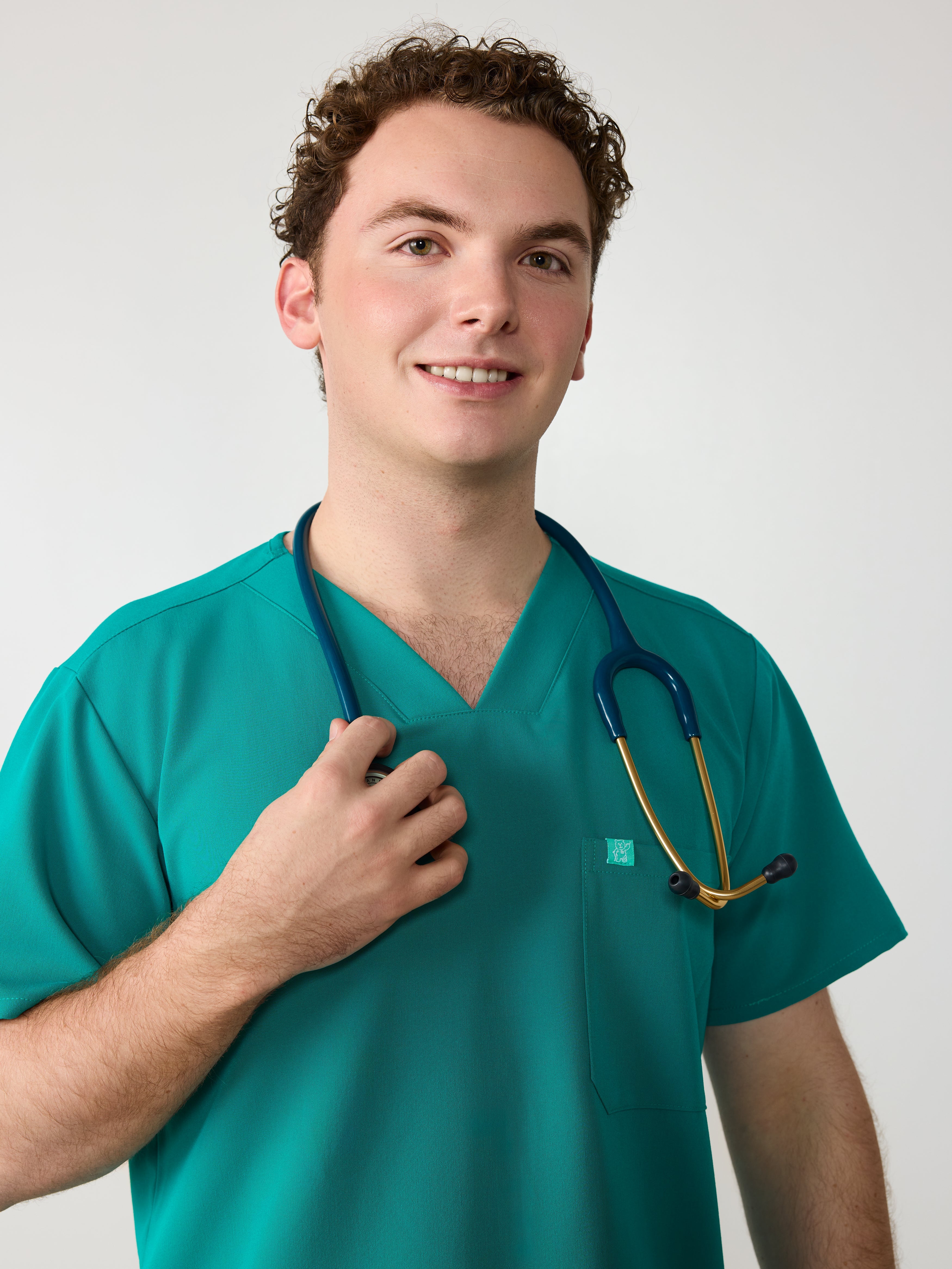 LOGAN RE-GARDE™ - ARCTIC MINT - One Pocket Men's Scrub Top - SILVADUR™ - Image 3