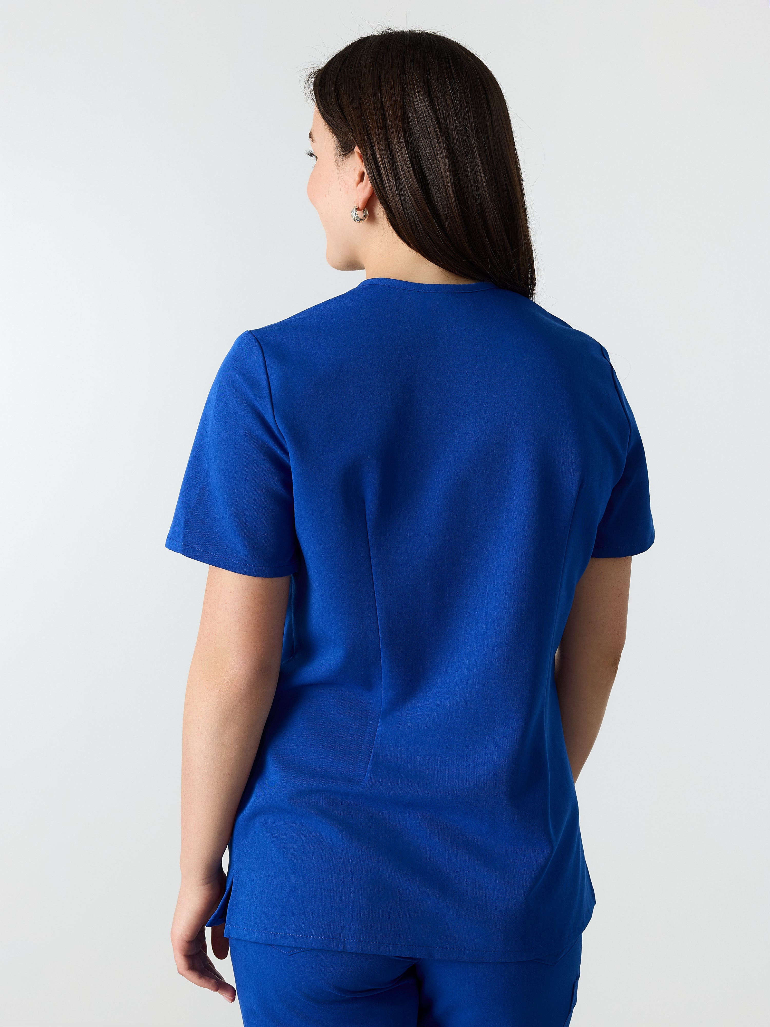 LIV RE-GARDE™ - ROYAL BLUE - Three Pockets Scrub Top - SILVADUR™ - Image 3
