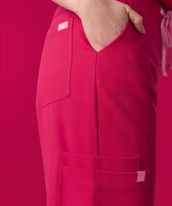 Alternative view of MILA RE-GARDE™ - VIBRANT FUCHSIA - Wide Leg Scrub Pants - SILVADUR™