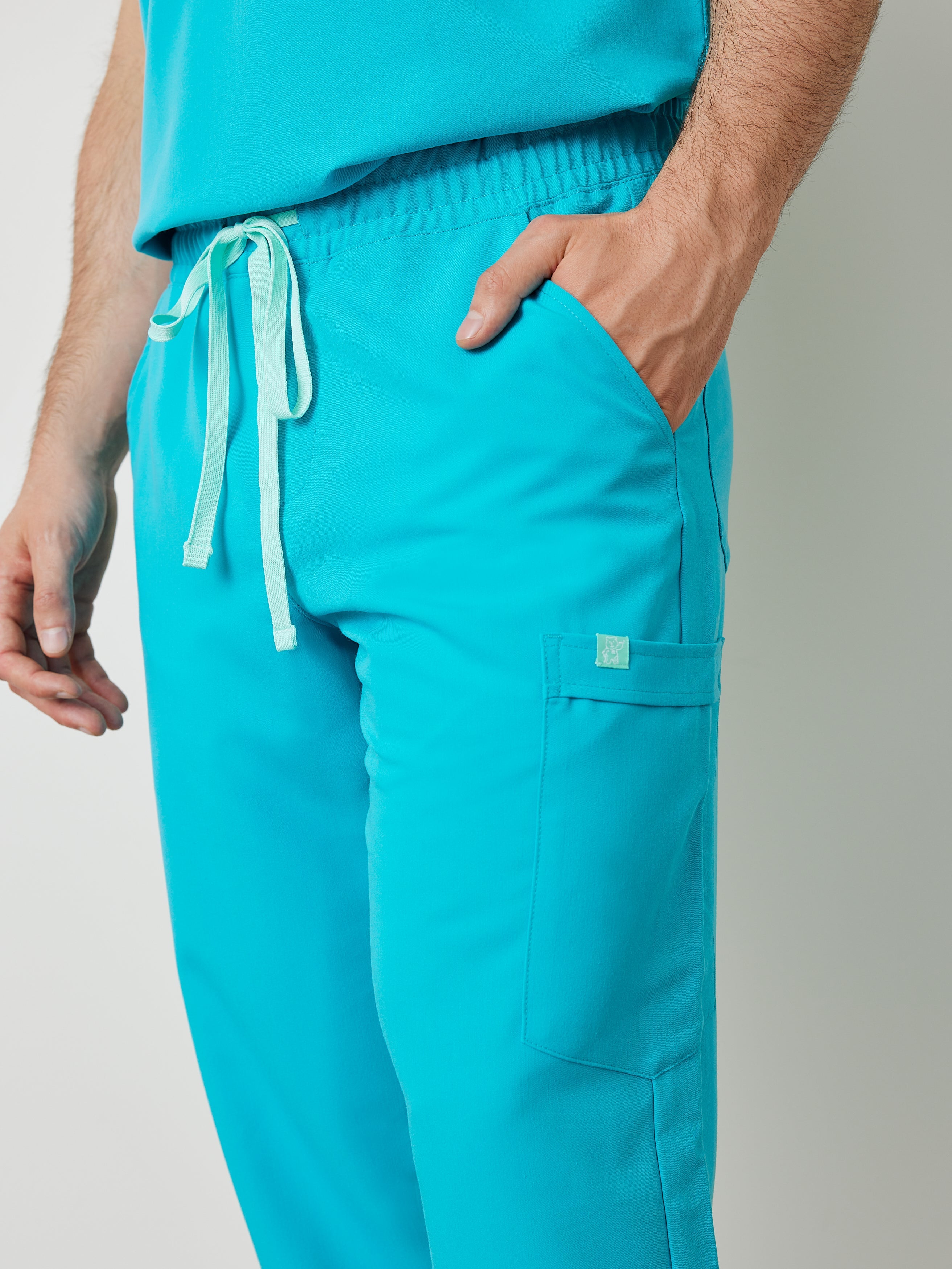 WILLIAM RE-GARDE™ - Turquoise - Men's Jogger Pants - Final Sale - Image 3