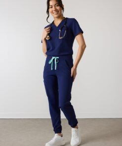 ROSIE RE-GARDE™ - MODERN NAVY - Jogger Scrub Pants - SILVADUR™