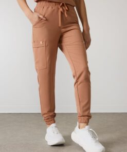 Alternative view of ROSIE RE-GARDE™ - MOCHA - Jogger Scrub Pants - SILVADUR™