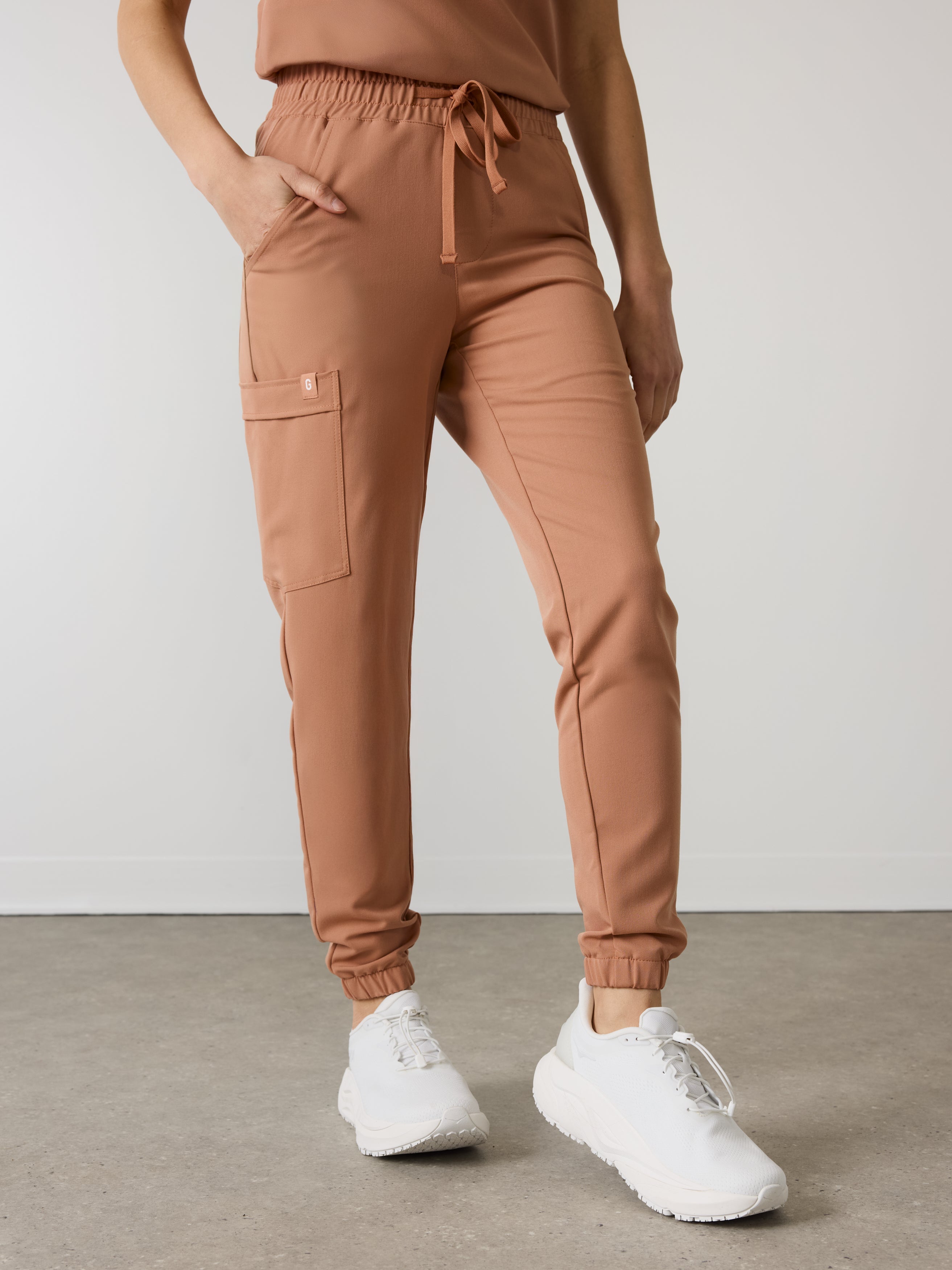 ROSIE RE-GARDE™ - MOCHA - Jogger Scrub Pants - SILVADUR™ - Image 2